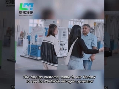 Zagraniczny klient przyszedł do fabryki zobaczyć 20Nm3/h generator azotu